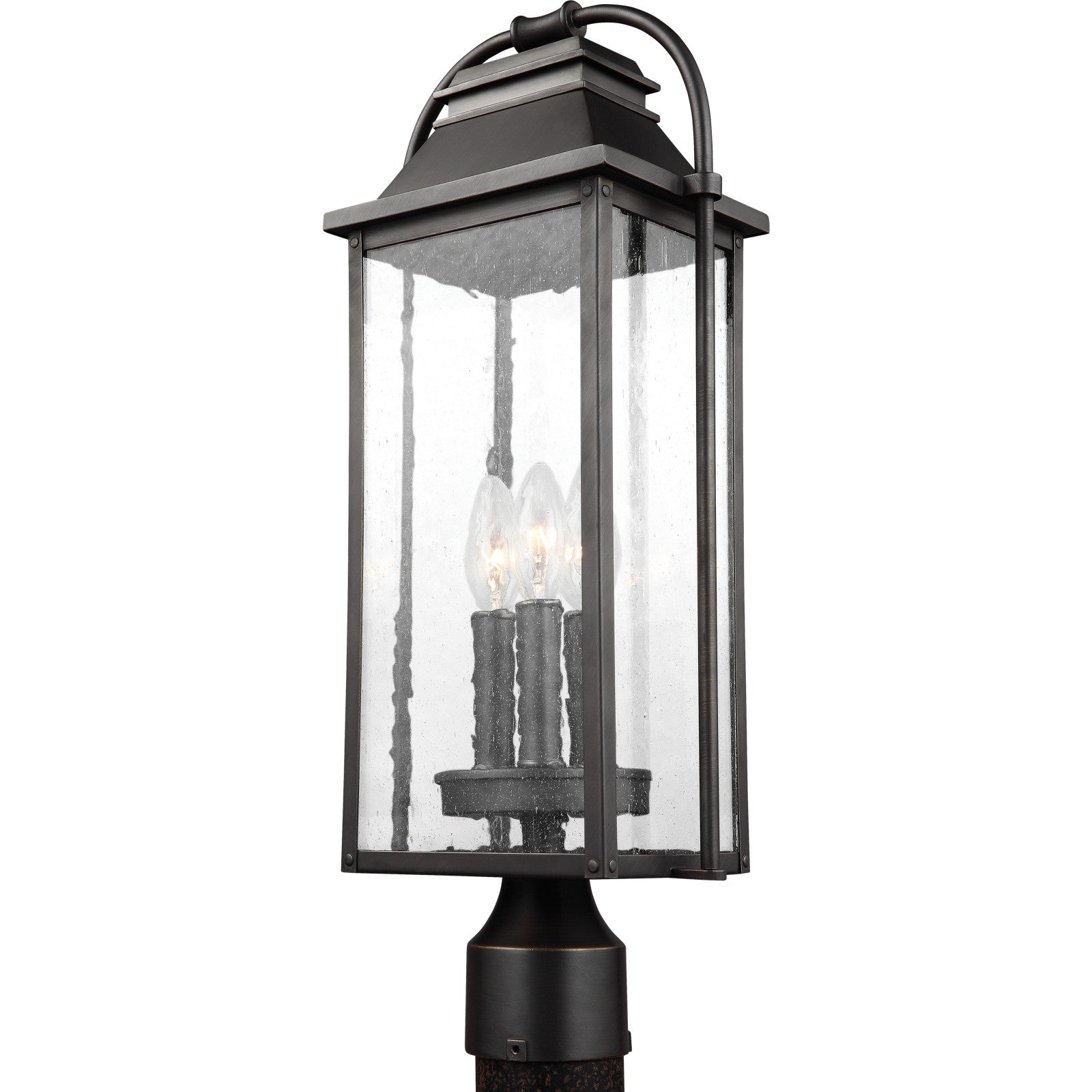 Wellsworth Post Lantern Antique Bronze - Visual Comfort Outdoor Lighting