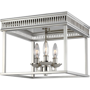 Woodruff Flush Mount Polished Nickel - Visual Comfort Ceiling Lights