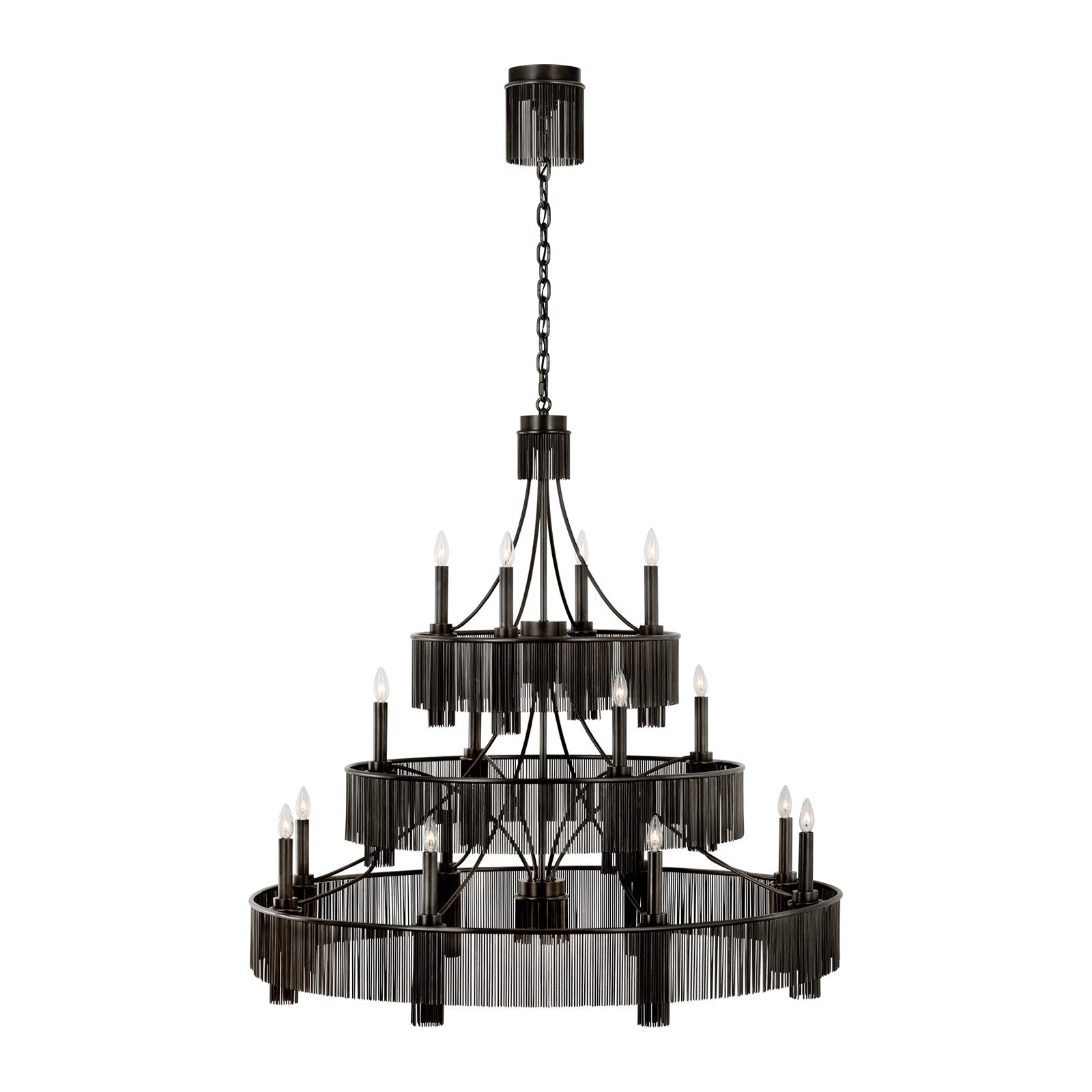 Sutton 50" Three Tier Chandelier - Visual Comfort Ceiling Lights