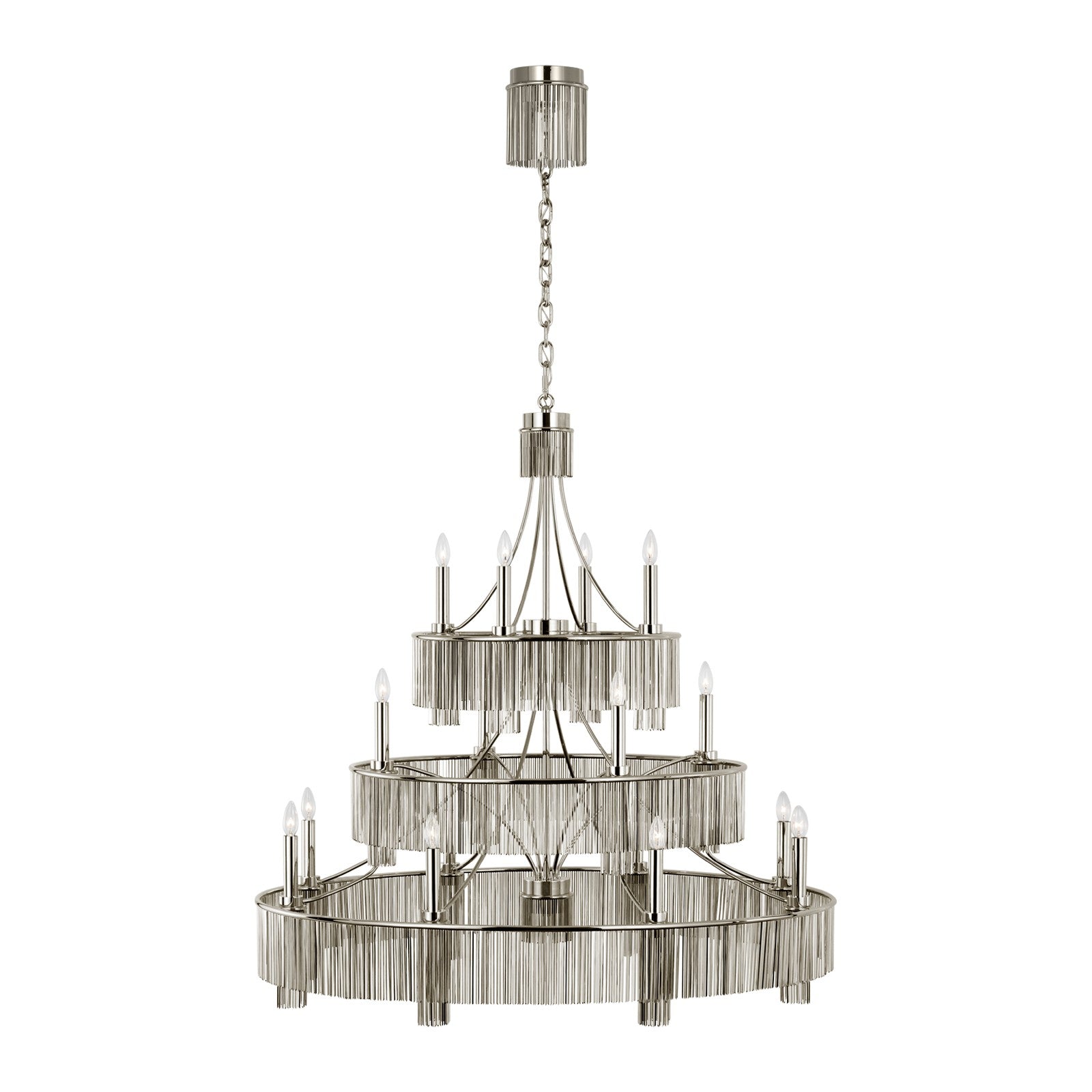 Sutton 50" Three Tier Chandelier - Visual Comfort Ceiling Lights