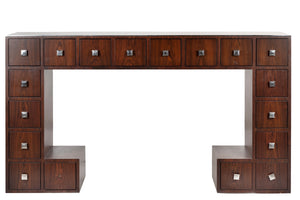 Luxurious Veneered Console with Drawers