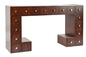 Luxurious Veneered Console with Drawers