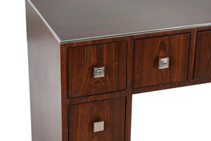 Luxurious Veneered Console with Drawers