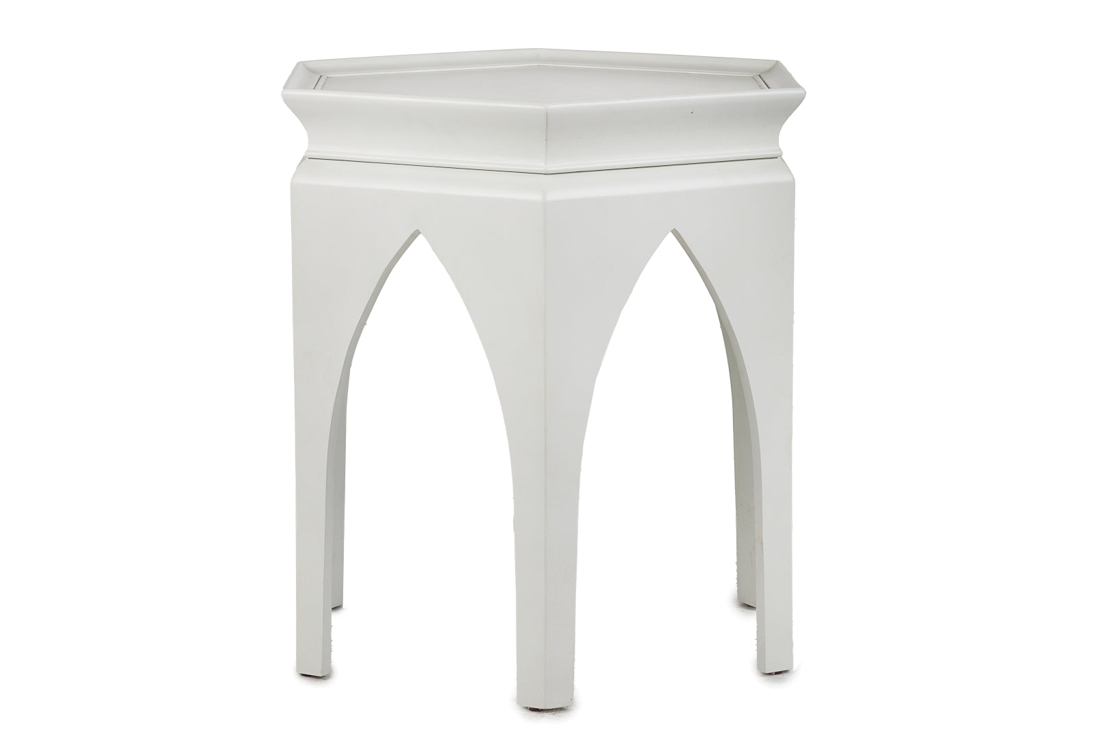 Hexagonal Cathedral Side Drinks Table
