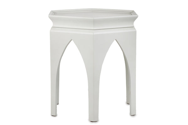 Hexagonal Cathedral Side Drinks Table