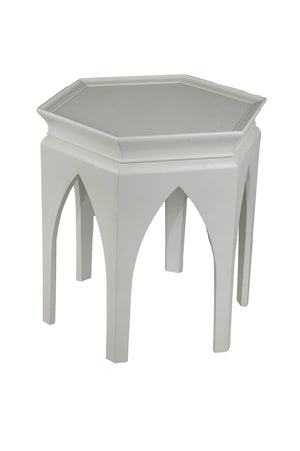 Hexagonal Cathedral Side Drinks Table