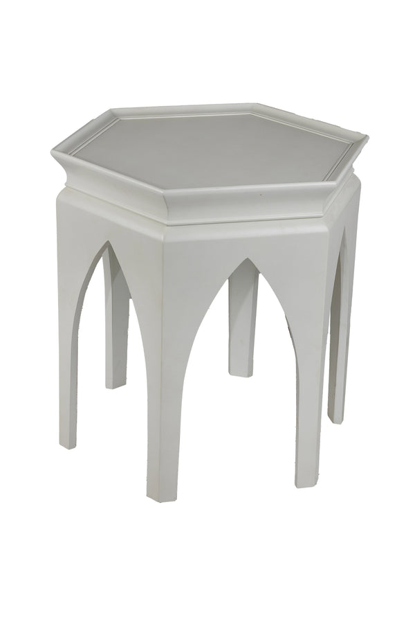 Hexagonal Cathedral Side Drinks Table