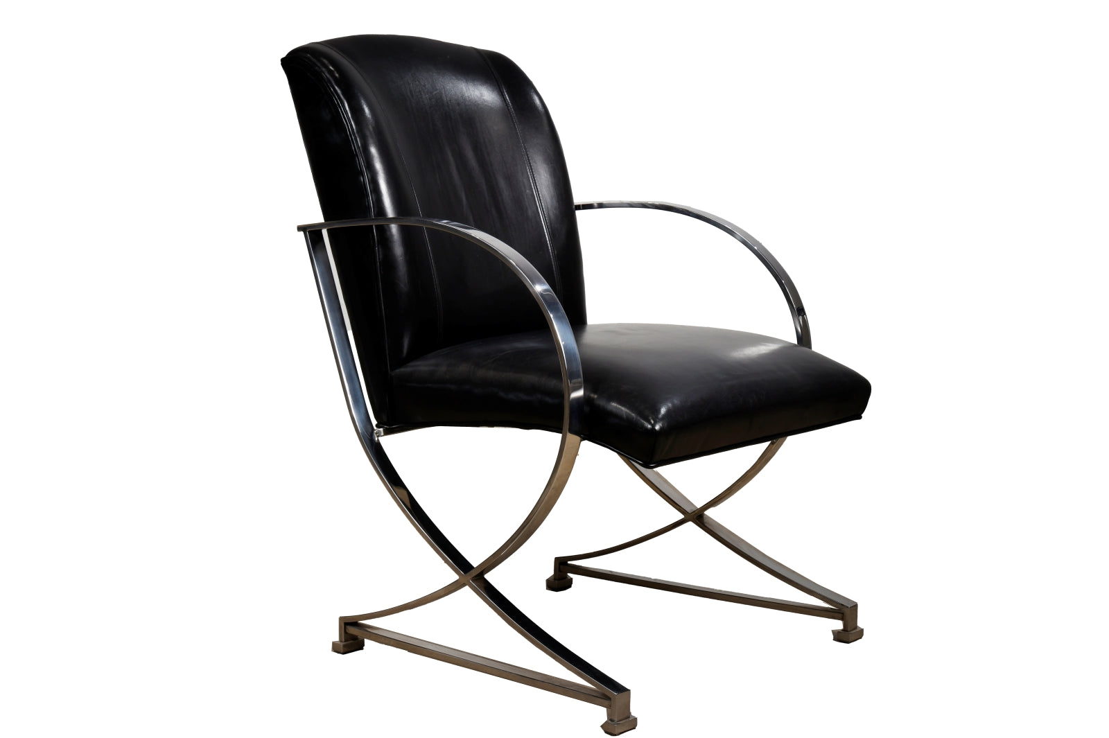 Century Furniture Leather Lounge Chair - Set of 2