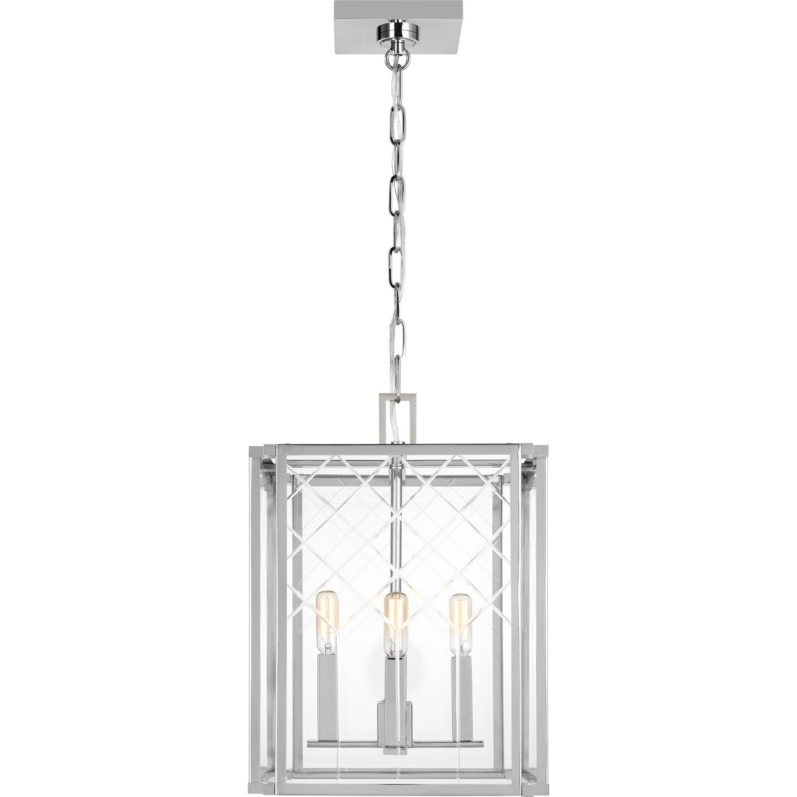 Erro Small Lantern Polished Nickel - Visual Comfort Ceiling Lights