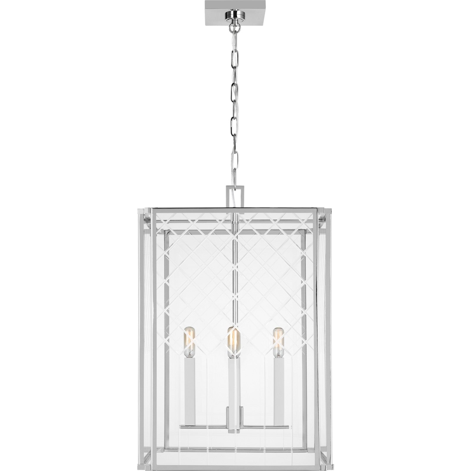 Erro Medium Lantern Polished Nickel - Visual Comfort Ceiling Lights