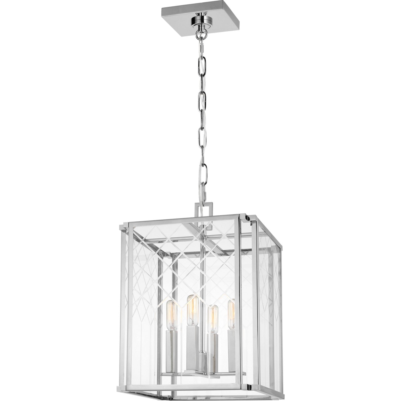 Erro Small Lantern Polished Nickel - Visual Comfort Ceiling Lights