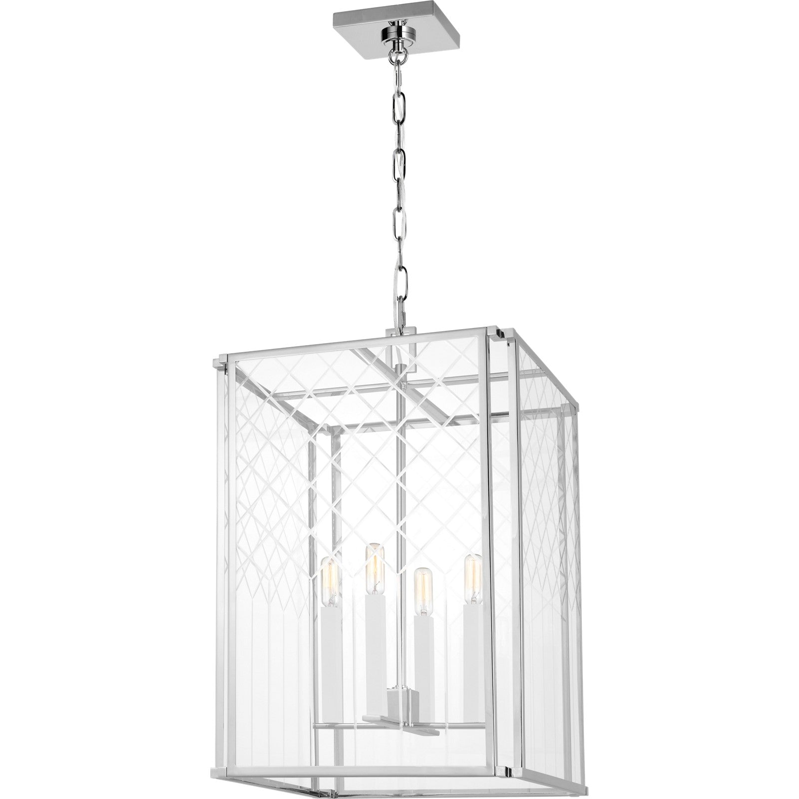 Erro Medium Lantern Polished Nickel - Visual Comfort Ceiling Lights