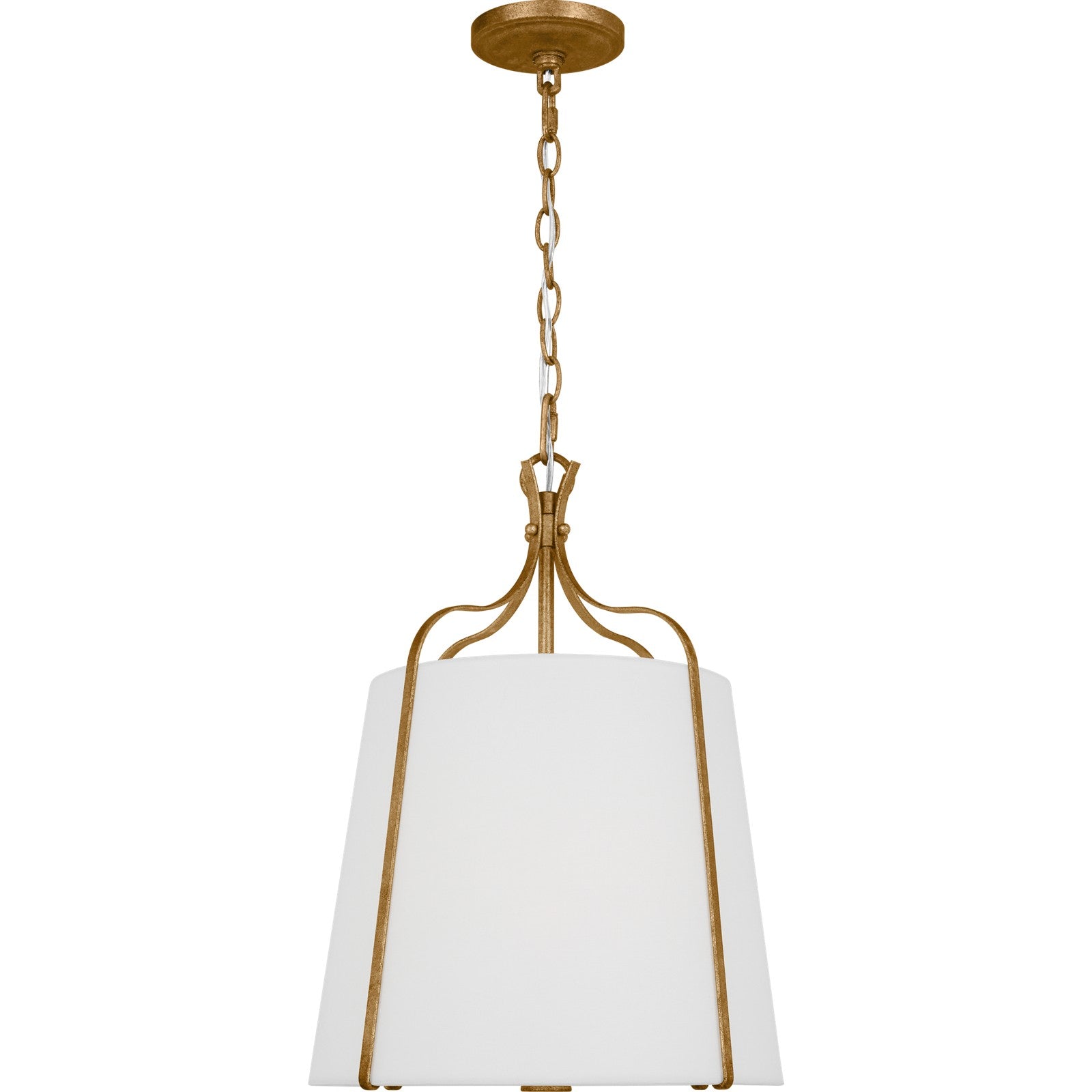 Leander Small Hanging Shade Antique Gild - Visual Comfort Ceiling Lights