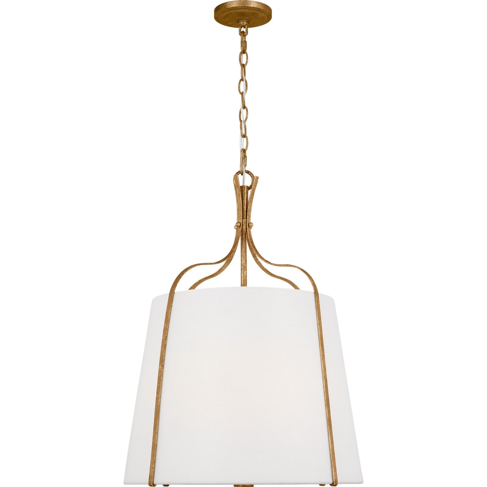 Leander Medium Hanging Shade Antique Gild - Visual Comfort Ceiling Lights