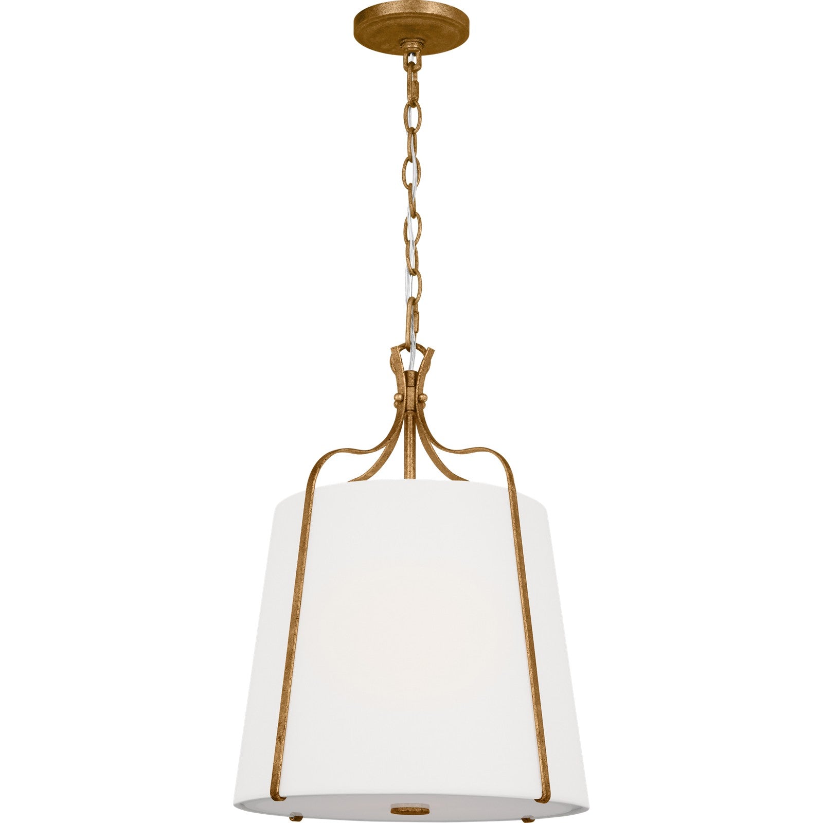 Leander Small Hanging Shade Antique Gild - Visual Comfort Ceiling Lights
