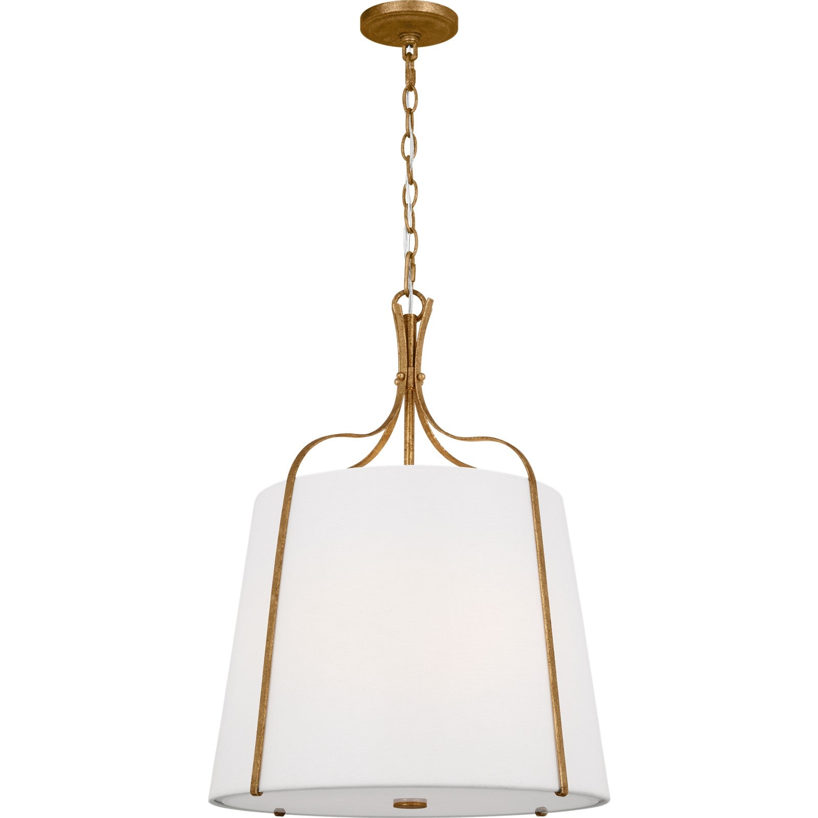 Leander Medium Hanging Shade Antique Gild - Visual Comfort Ceiling Lights
