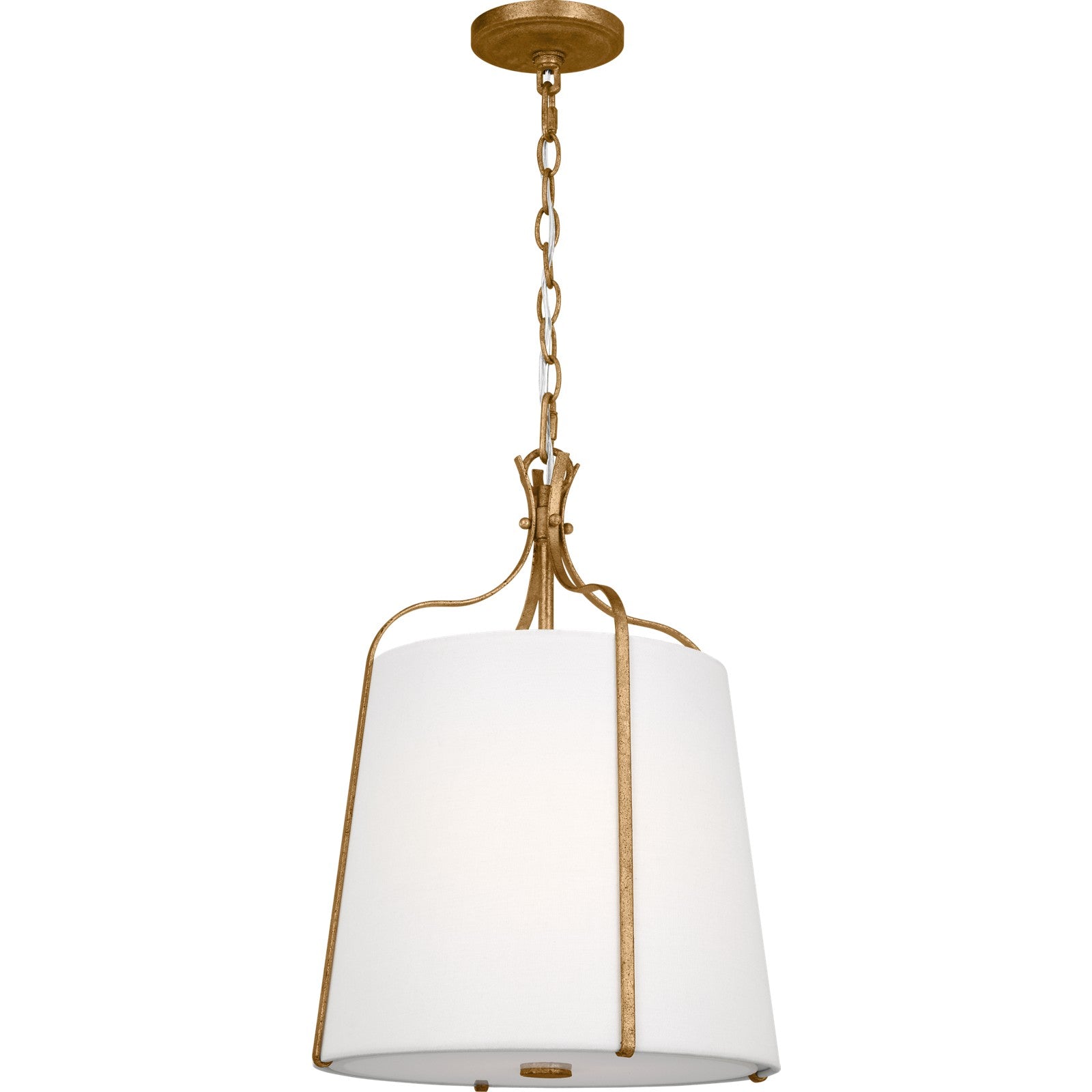 Leander Small Hanging Shade Antique Gild - Visual Comfort Ceiling Lights