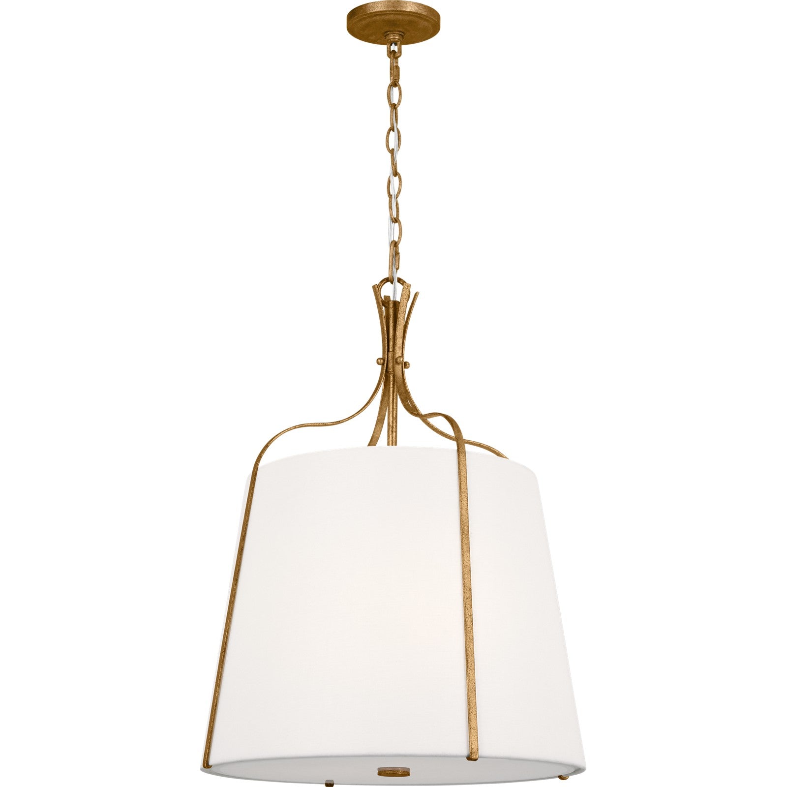 Leander Medium Hanging Shade Antique Gild - Visual Comfort Ceiling Lights