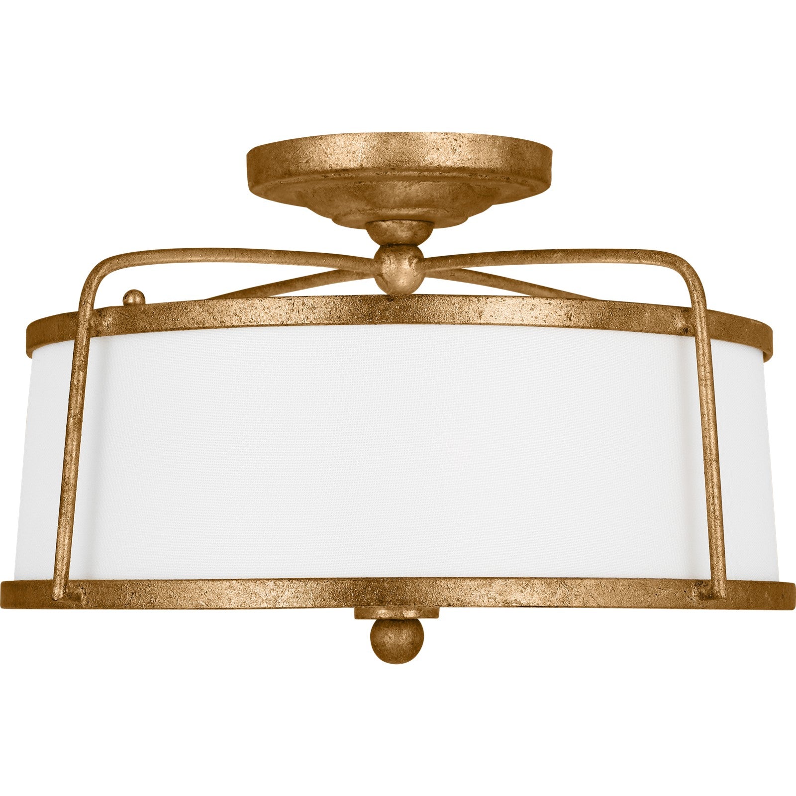 Stonington Medium Semi-Flush Mount Antique Gild - Visual Comfort Ceiling Lights