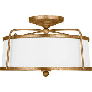Stonington Medium Semi-Flush Mount Antique Gild - Visual Comfort Ceiling Lights