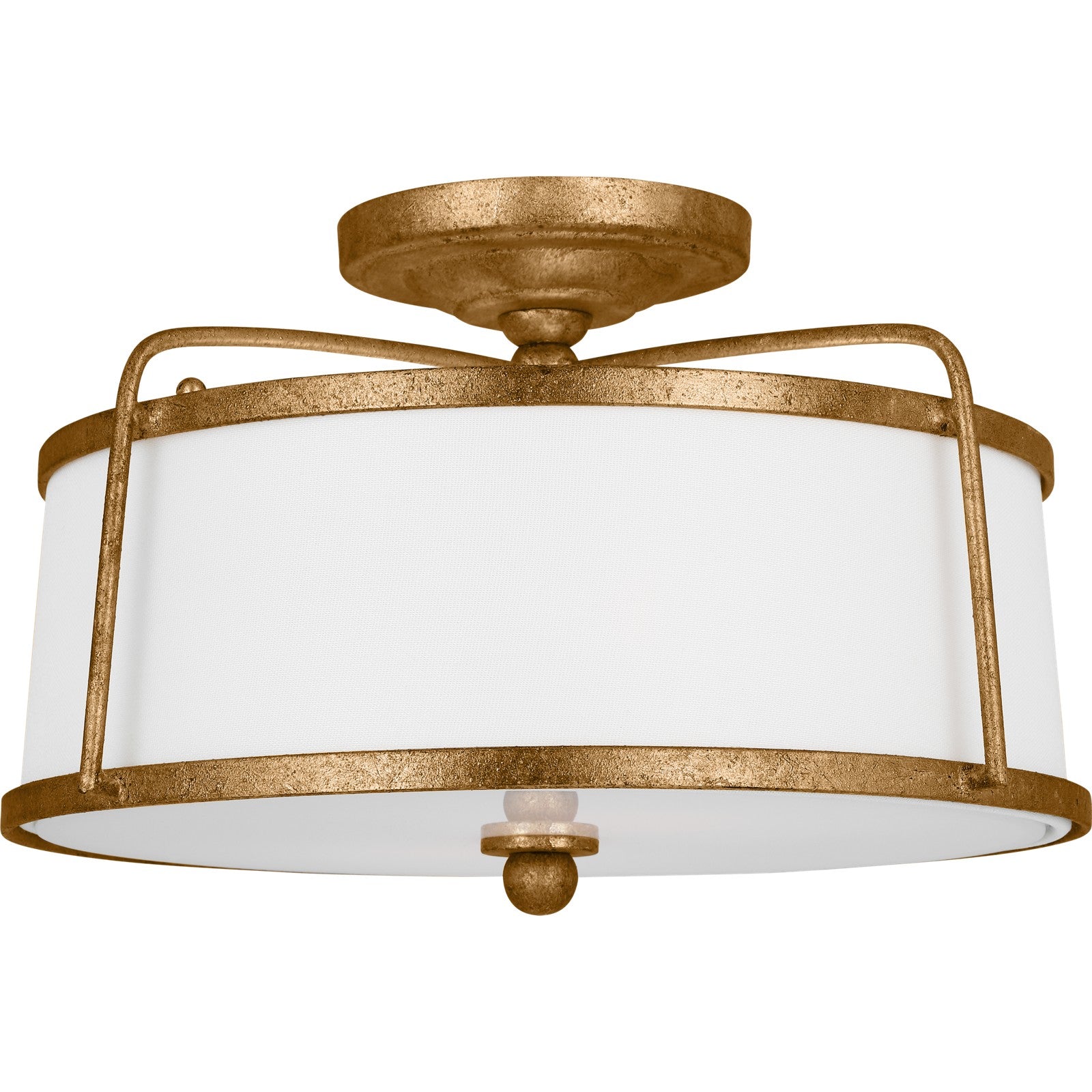 Stonington Medium Semi-Flush Mount Antique Gild - Visual Comfort Ceiling Lights
