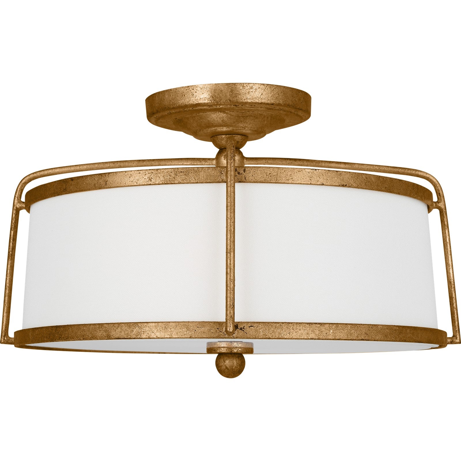 Stonington Medium Semi-Flush Mount Antique Gild - Visual Comfort Ceiling Lights