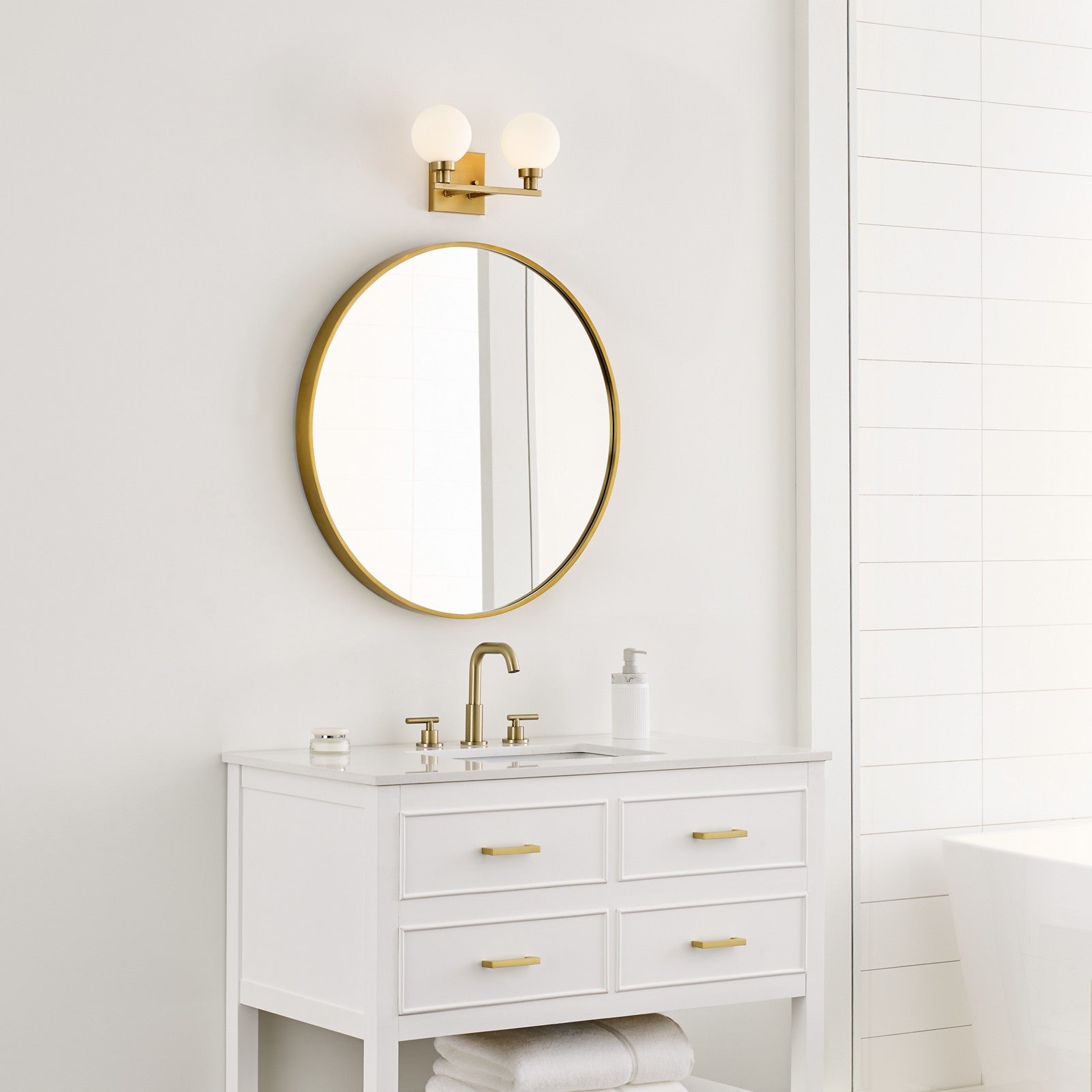 Clybourn Two Light Wall / Bath Chrome - Visual Comfort Wall Lights