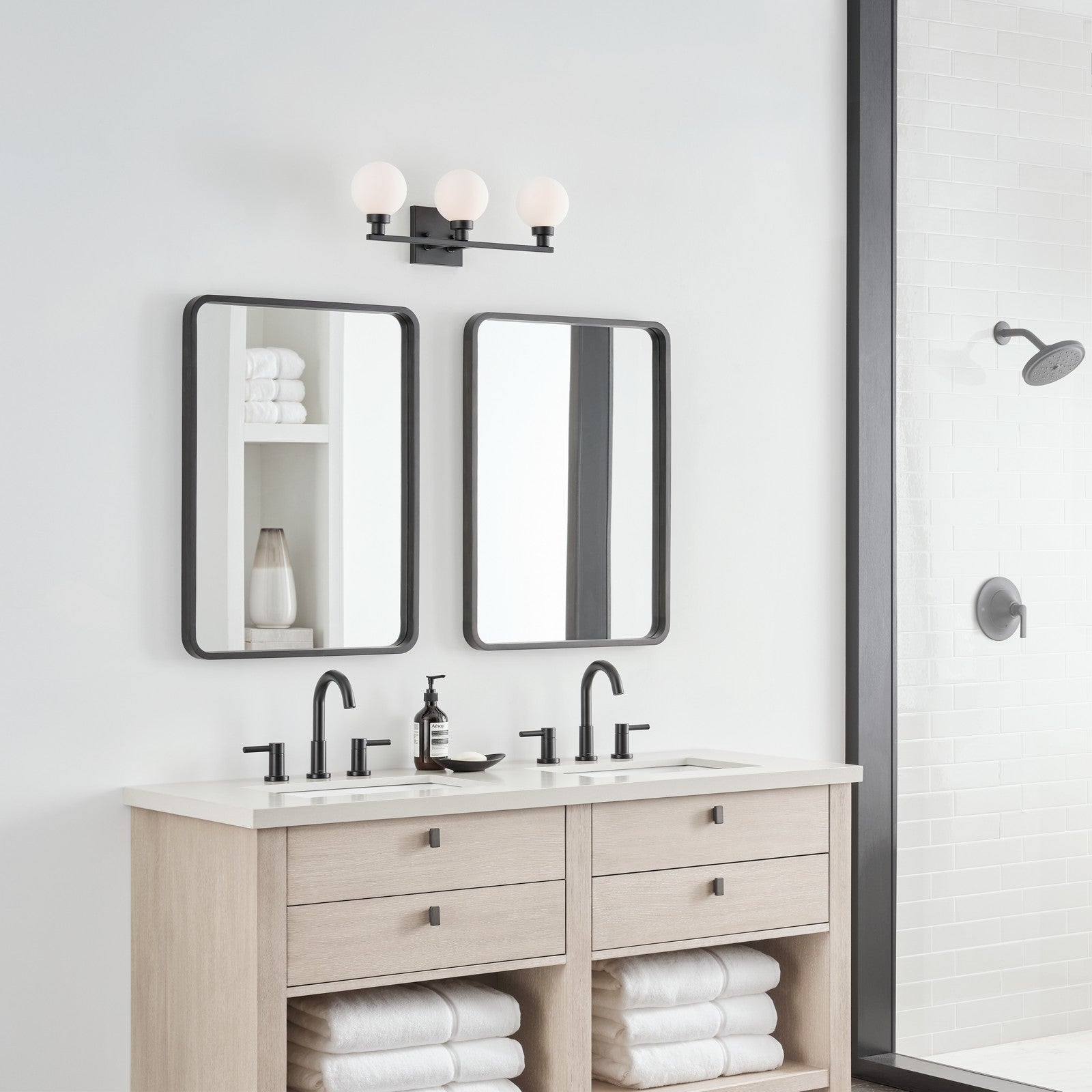 Clybourn Three Light Wall / Bath Chrome - Visual Comfort Wall Lights