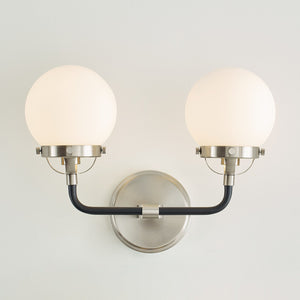 Cafe Two Light Wall / Bath Satin Brass - Visual Comfort Wall Lights