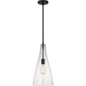 Arilda One Light Pendant in Brushed Nickel - Visual Comfort Ceiling Lights
