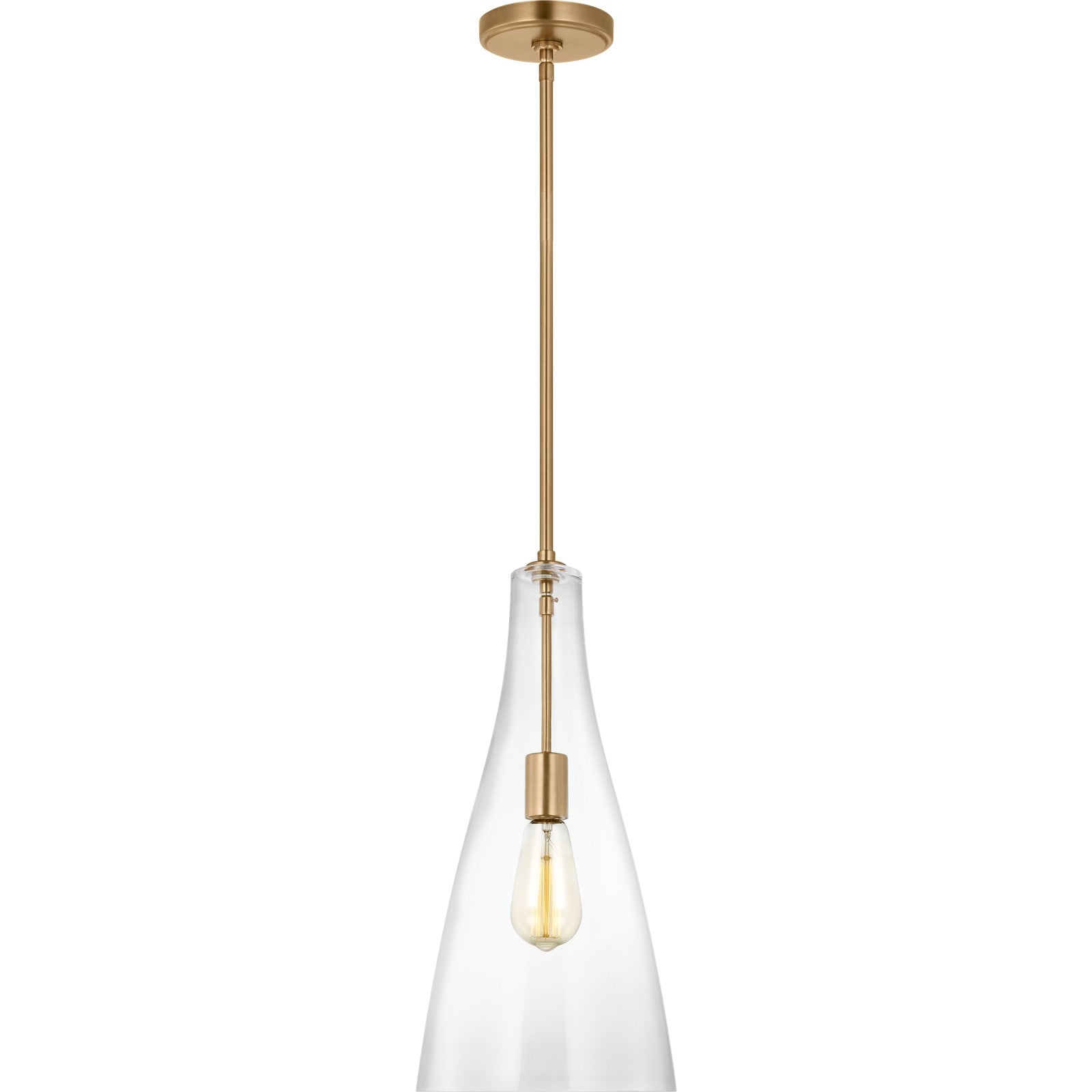 Arilda One Light Pendant in Brushed Nickel - Visual Comfort Ceiling Lights