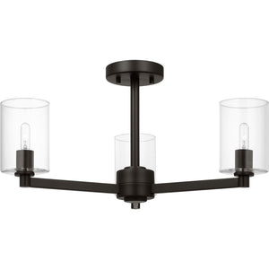 Fullton Semi Flush Mount in Chrome with No Shade
