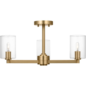 Fullton Semi Flush Mount in Chrome with No Shade