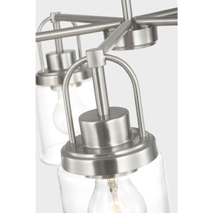Anders Five Light Chandelier in Brushed Nickel - Visual Comfort Ceiling Lights