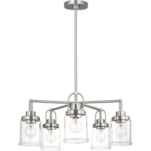 Anders Five Light Chandelier in Brushed Nickel - Visual Comfort Ceiling Lights