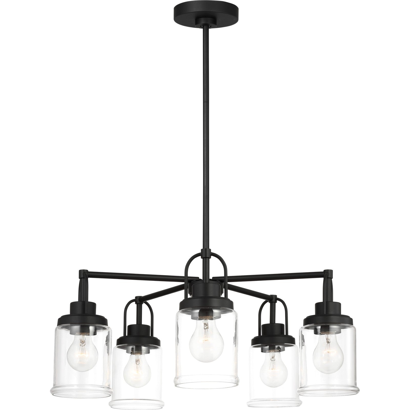 Anders Five Light Chandelier in Brushed Nickel - Visual Comfort Ceiling Lights