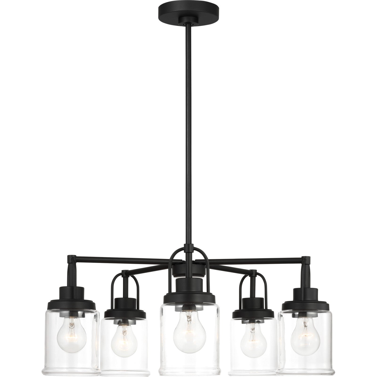 Anders Five Light Chandelier in Brushed Nickel - Visual Comfort Ceiling Lights
