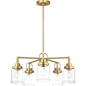 Anders Five Light Chandelier in Brushed Nickel - Visual Comfort Ceiling Lights