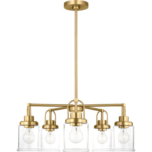 Anders Five Light Chandelier in Brushed Nickel - Visual Comfort Ceiling Lights