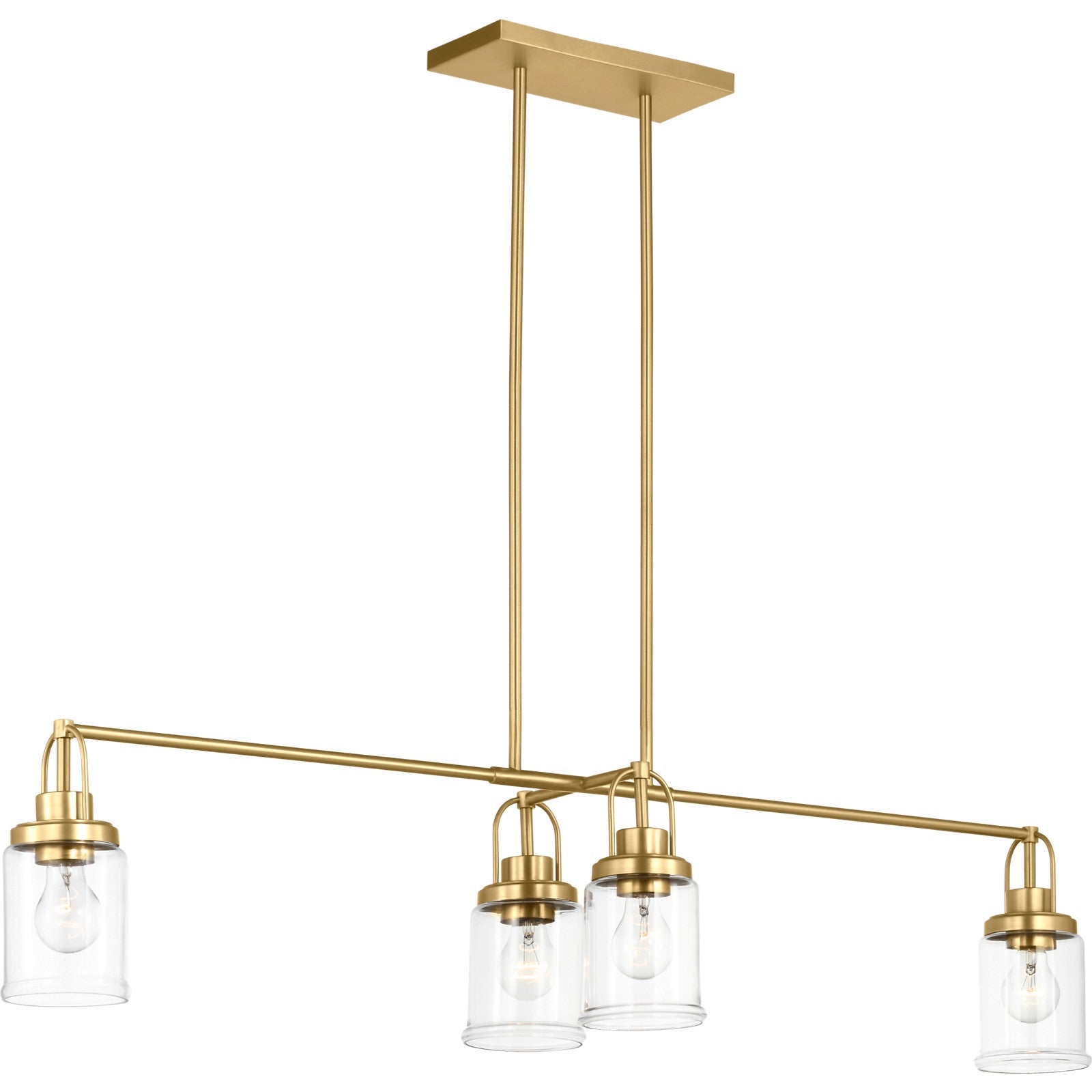 Anders Four Light Chandelier in Brushed Nickel - Visual Comfort Ceiling Lights