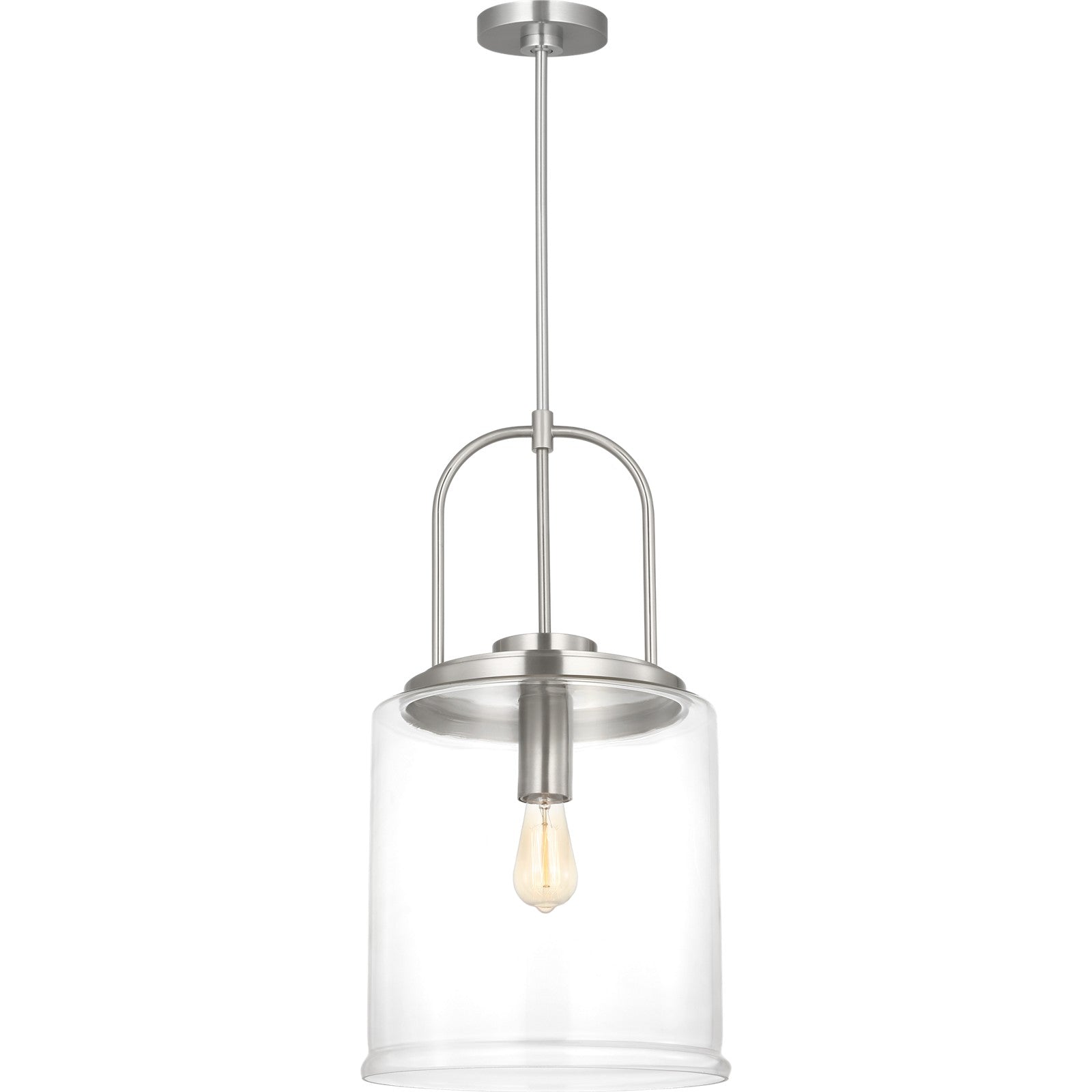Anders Large Pendant in Brushed Nickel - Visual Comfort Ceiling Lights