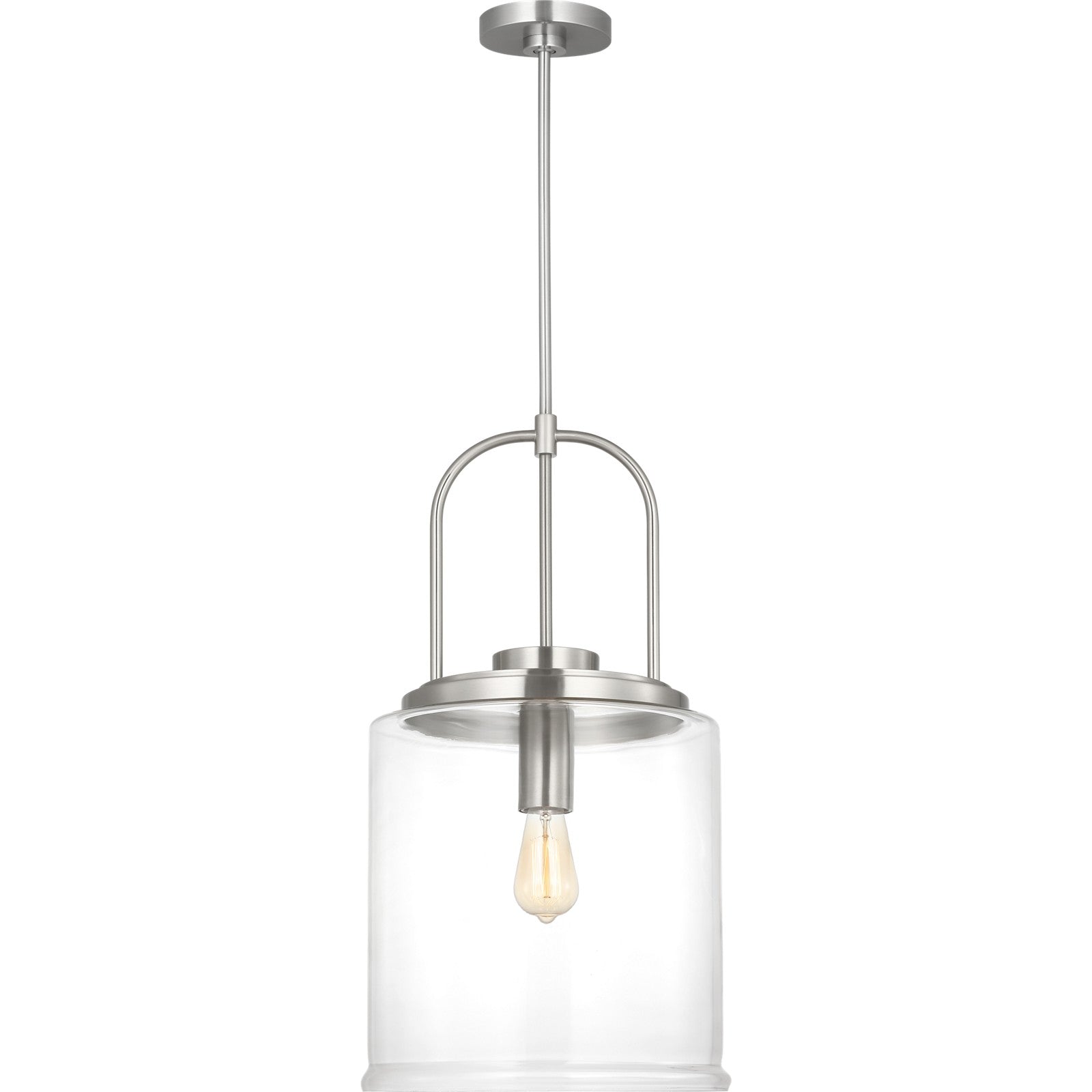Anders Large Pendant in Brushed Nickel - Visual Comfort Ceiling Lights
