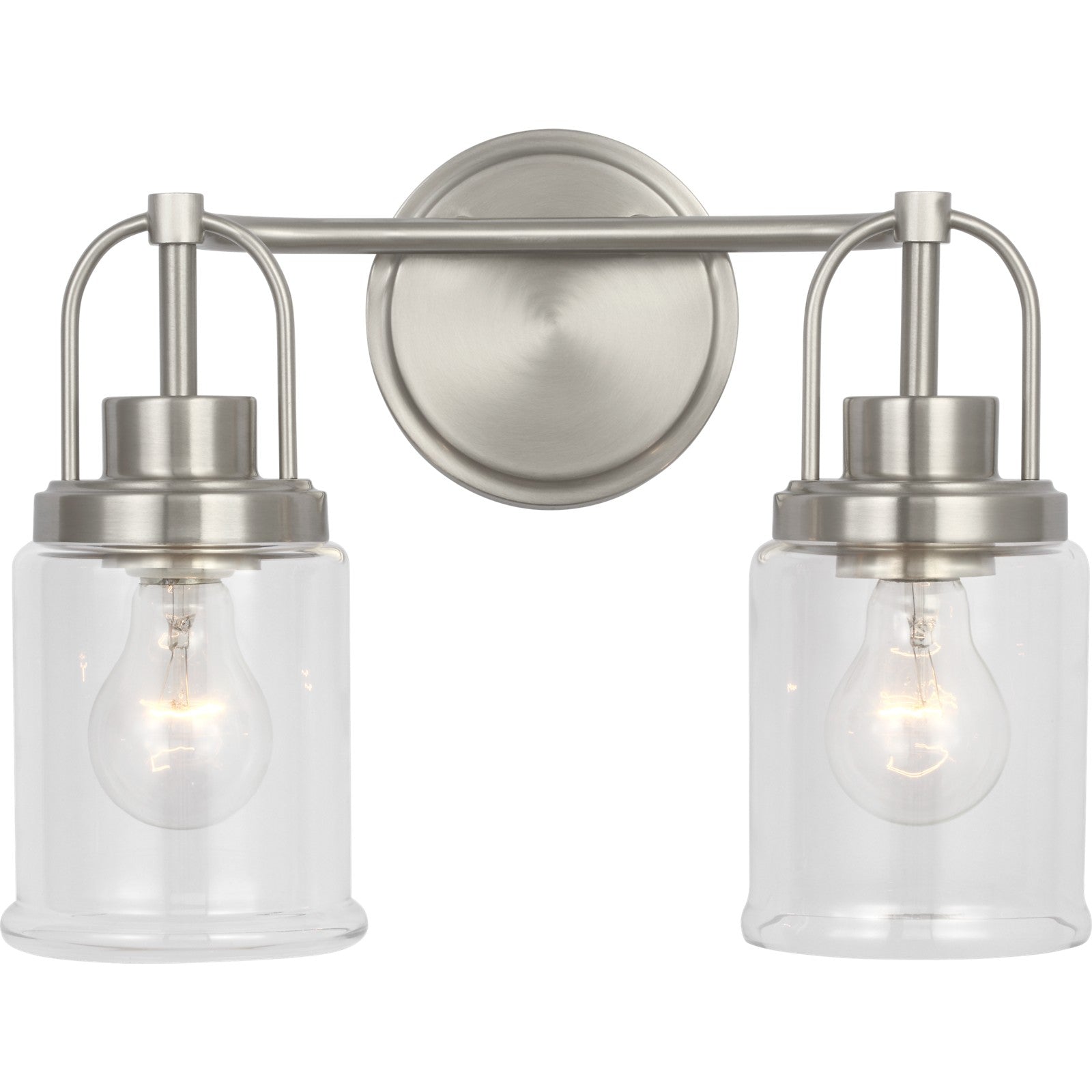 Anders Medium Vanity in Brushed Nickel - Visual Comfort Wall Lights