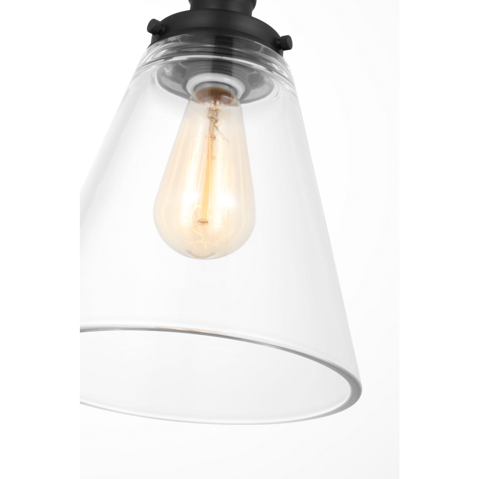 Baskin Cone Pendant in Painted Aged Brass / Dark Weathered Zinc - Visual Comfort Ceiling Lights