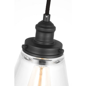 Baskin Cone Pendant in Painted Aged Brass / Dark Weathered Zinc - Visual Comfort Ceiling Lights