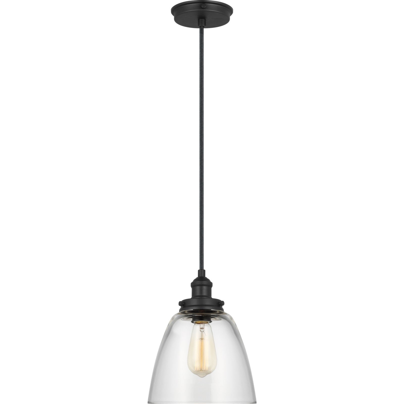 Baskin Dome Pendant in Painted Aged Brass / Dark Weathered Zinc - Visual Comfort Ceiling Lights