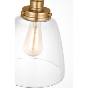 Baskin Dome Pendant in Painted Aged Brass / Dark Weathered Zinc - Visual Comfort Ceiling Lights