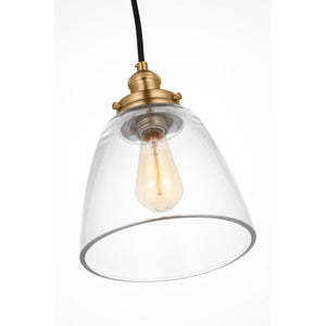 Baskin Dome Pendant in Painted Aged Brass / Dark Weathered Zinc - Visual Comfort Ceiling Lights