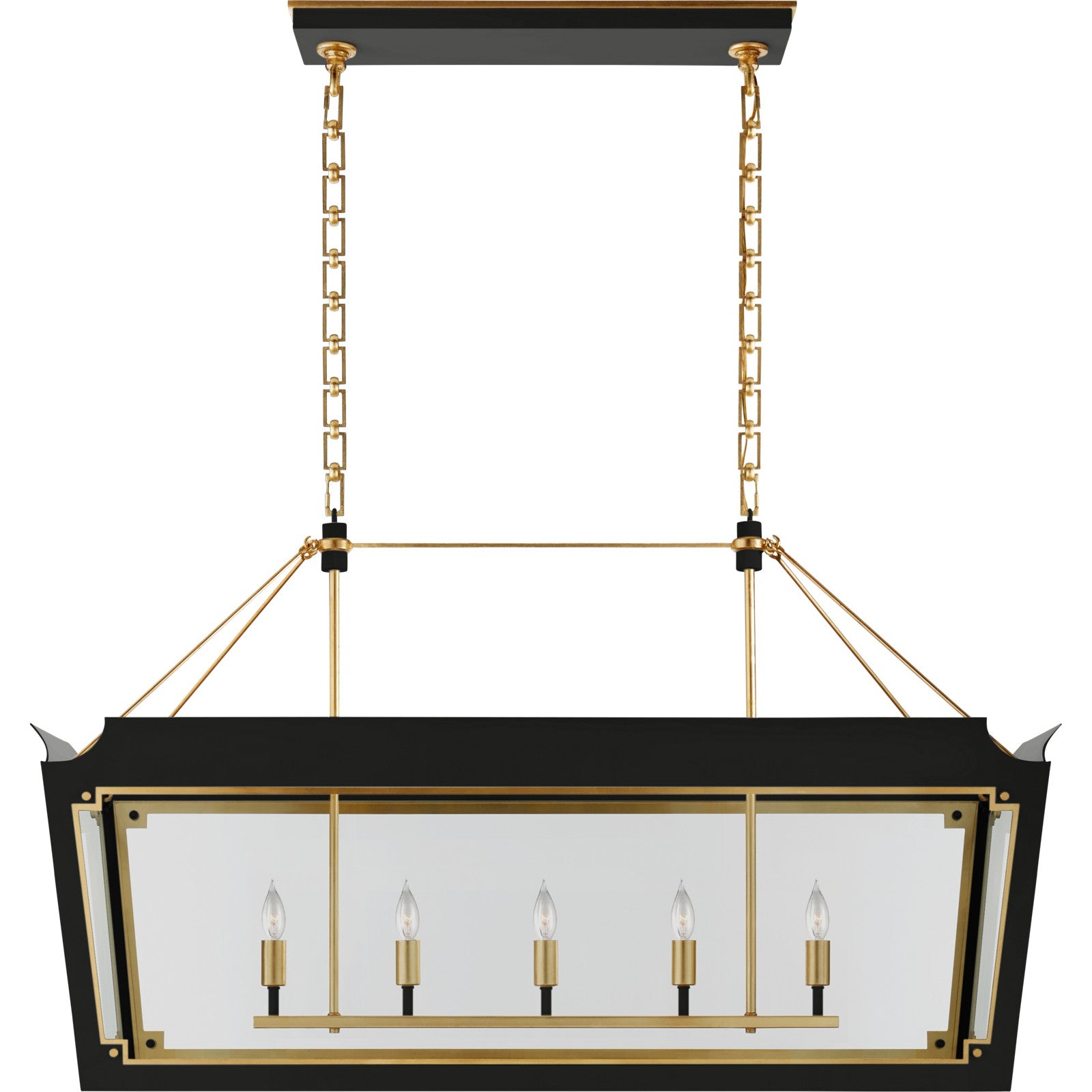 Caddo Medium Linear Lantern - Visual Comfort Ceiling Lights