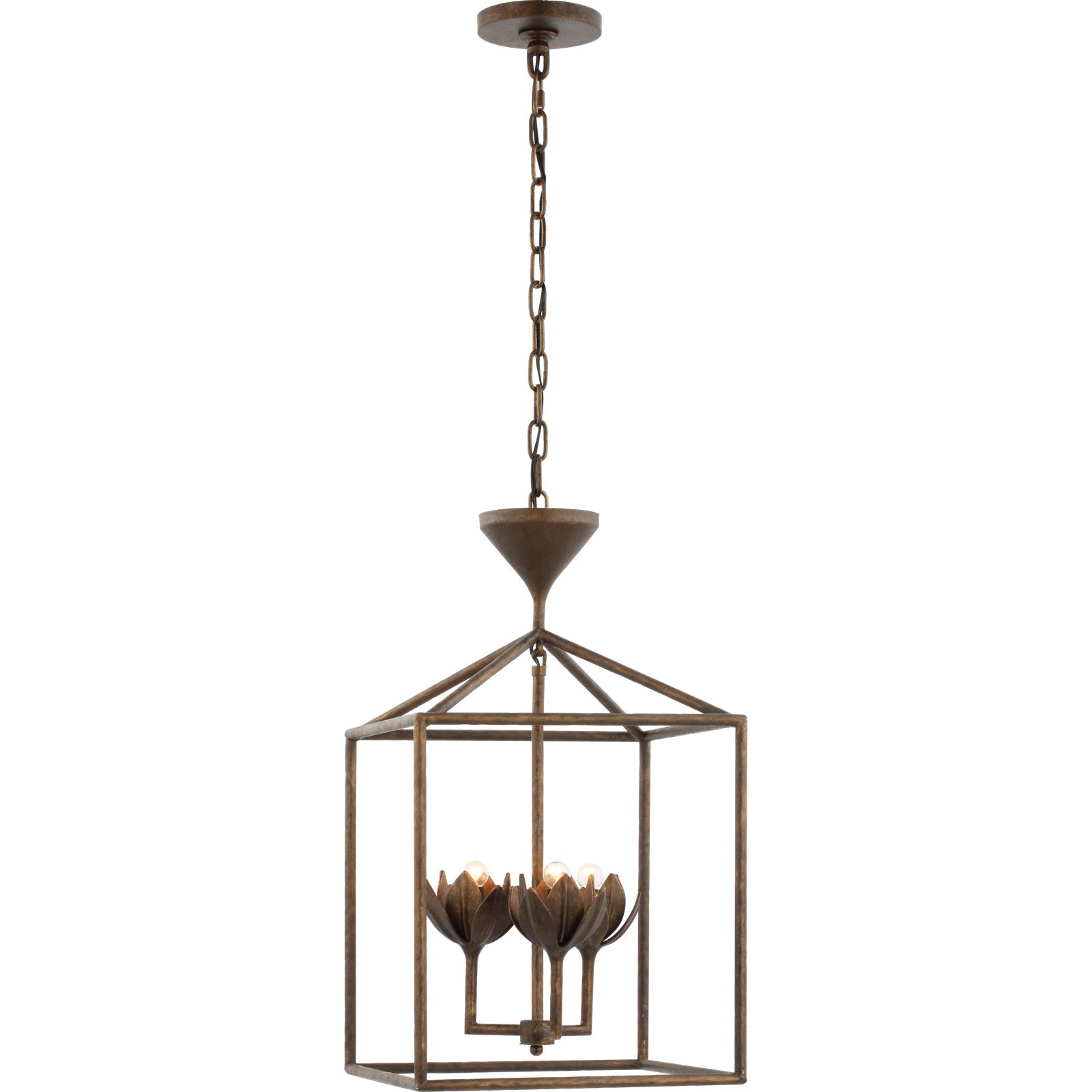 Alberto Small Open Cage Lantern - Visual Comfort Ceiling Lights
